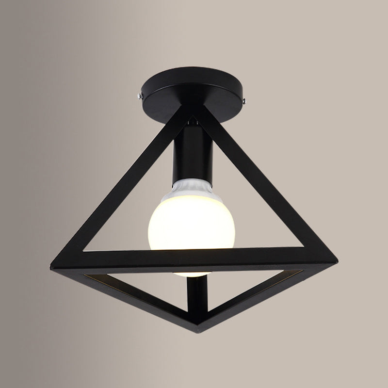 Moderne industriële stijl ijzeren frame lampenkaplamp voor slaapkamer