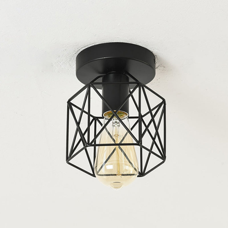 Retro Industrial Style Single Head Iron Cage Ceiling Lamp kitchen Ceiling Light