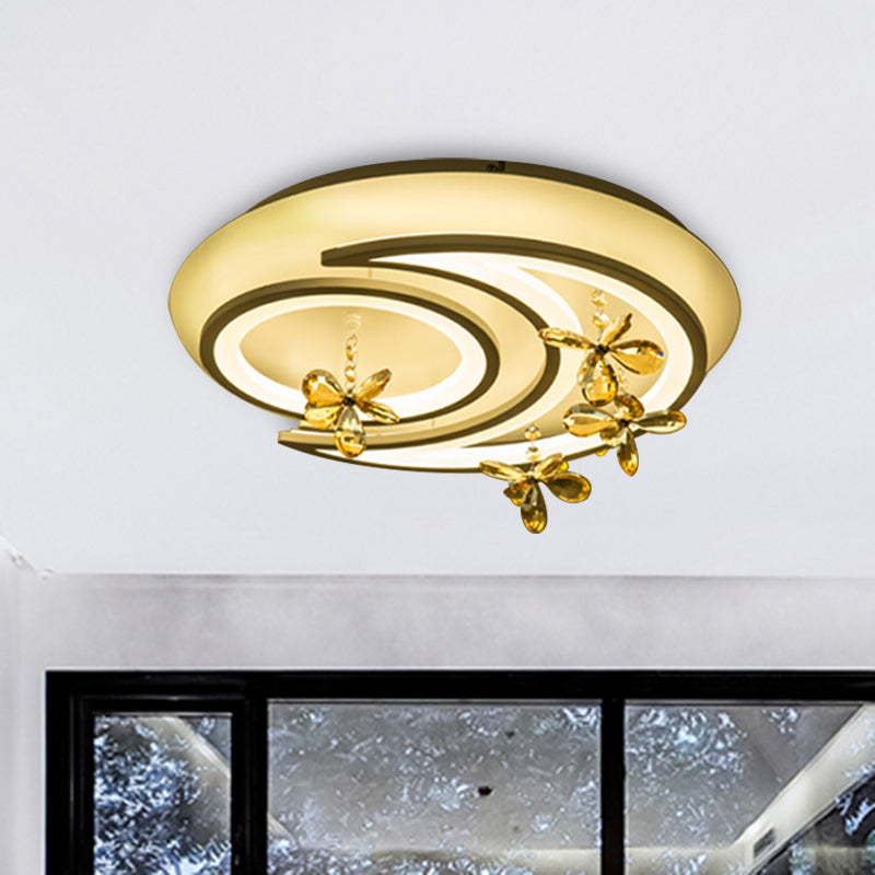 Fleur blanc / Nuage / Lune Flushmount LED Contemporain Acrylique ferme à Ceiling Lamp pour la chambre