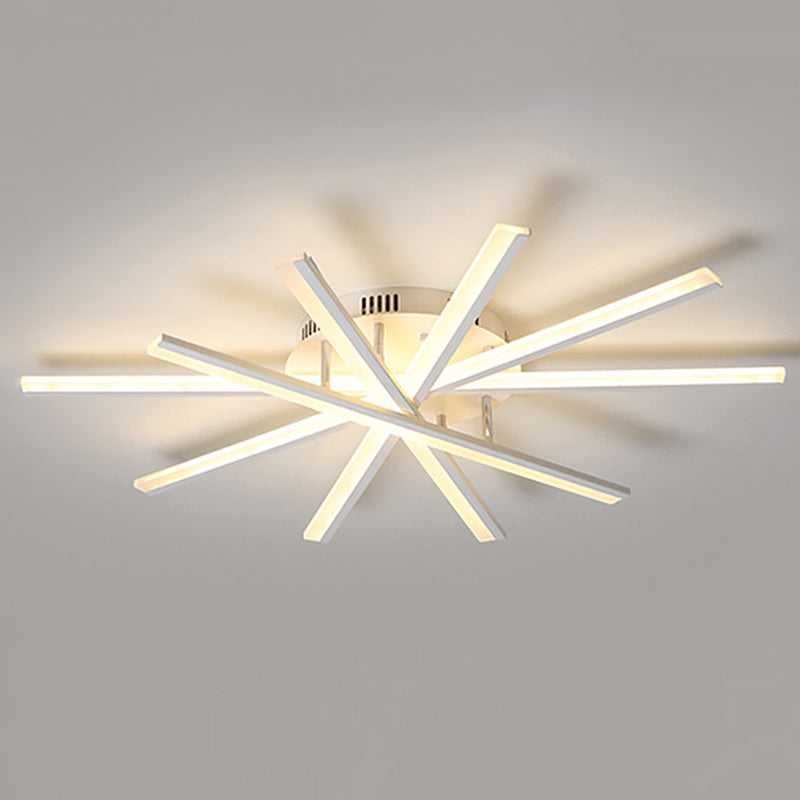 Slender Bar Semi Flush Mount Leichte moderne Acryl -Semi -Flush