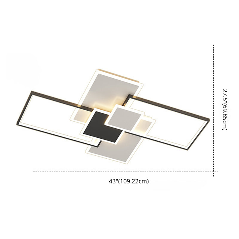 Semifilico rettangolare semifulgofiling a soffitto moderno semifulto acrilico