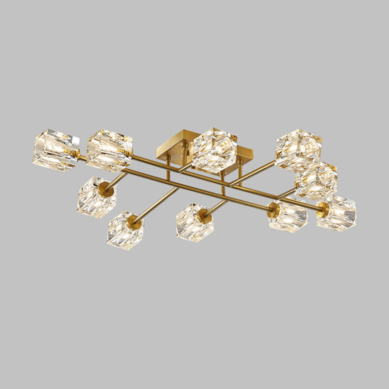 Plafond carré Light Mount Light Crystal De plafond moderne