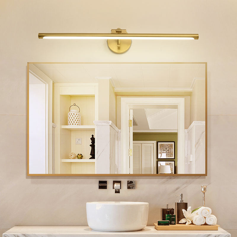 Armoire miroir en laiton rétro lumières murales de salle de bain en métal LED LED Vanité ambiante Éclairage