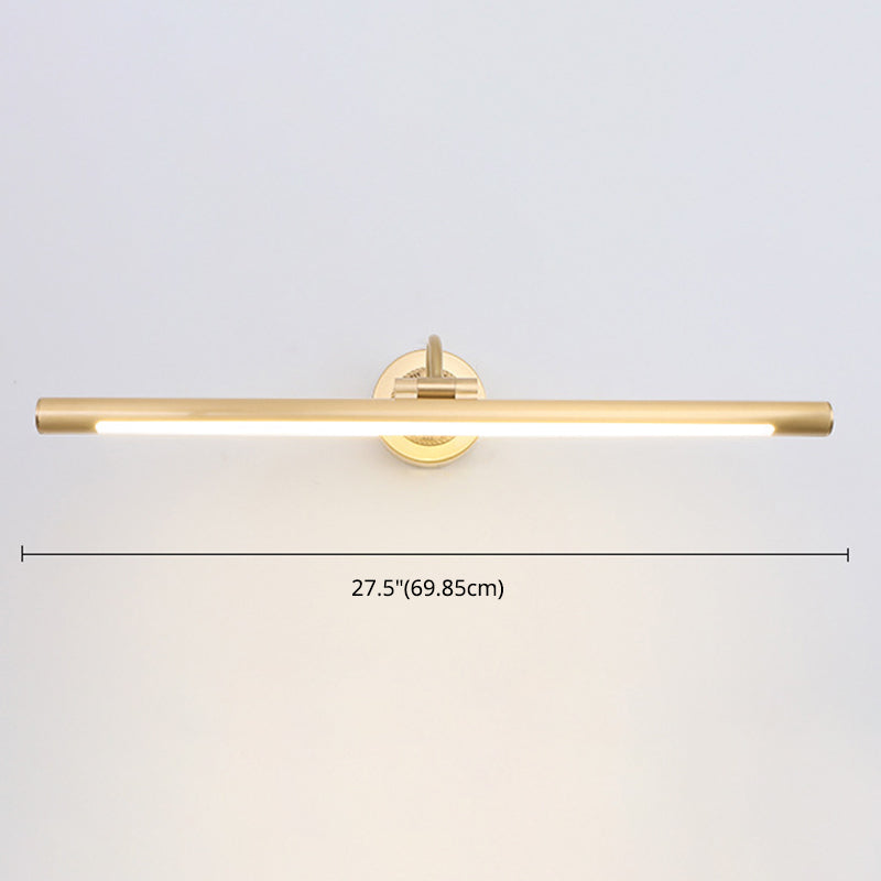 Adjustable Head Linear LED Wall Light Modern Minimalism Brass Vanity Neutral Light for Bathroom Cabinet