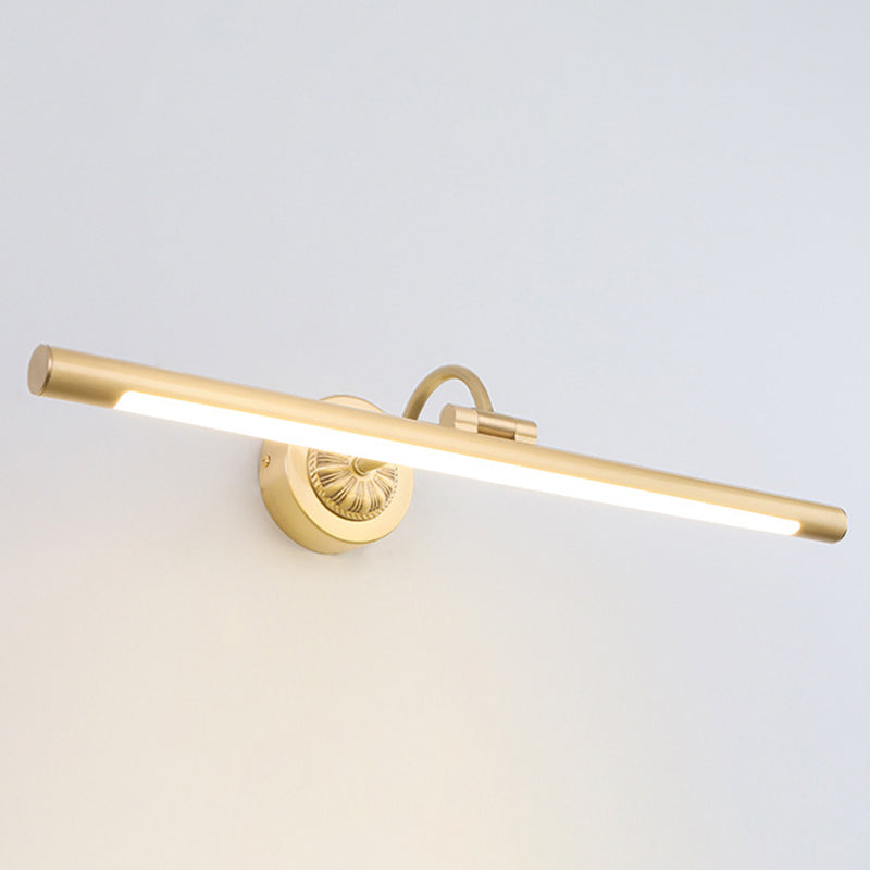 Testa regolabile Light LED lineare Luce moderna Minimalismo Brass Vanity Luce neutra per mobile da bagno