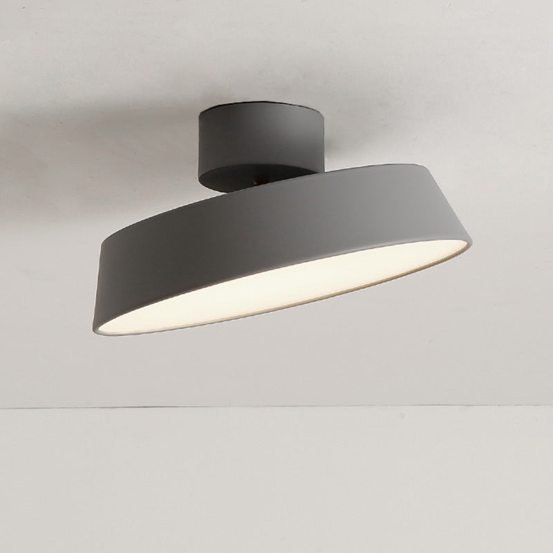 Circle Semi Flush Mounted Plafond Lights Lights Modern Metal Semi Flush