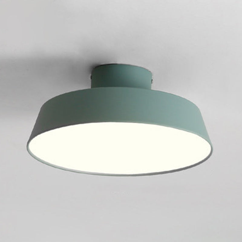 Circle Semi Flush Mounted Ceiling Led Lights Modern Metal Semi Flush