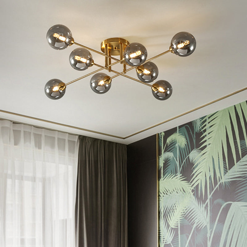 Plafond sphérique Mount Chandelier Modern Glass De plafond Light