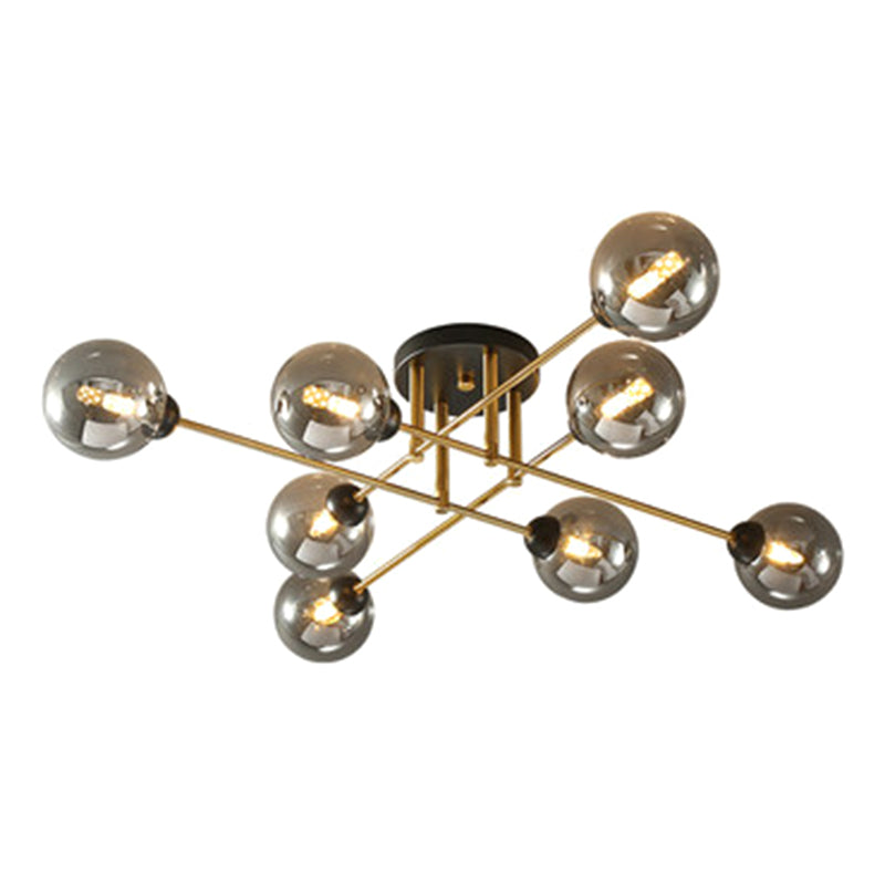 Spherical Ceiling Mount Chandelier Modern Glass Ceiling Light