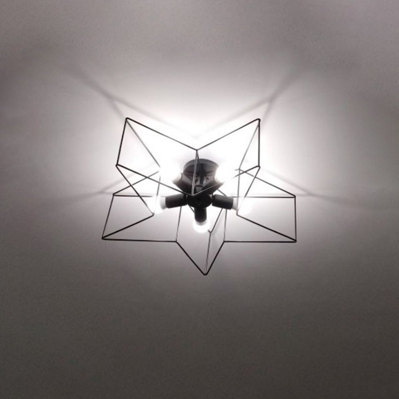 STAR STACHIING MAUST LADUTTURA DI METTAMENTO MODERNO METALE A 5 LUMI SEMI FLUSH