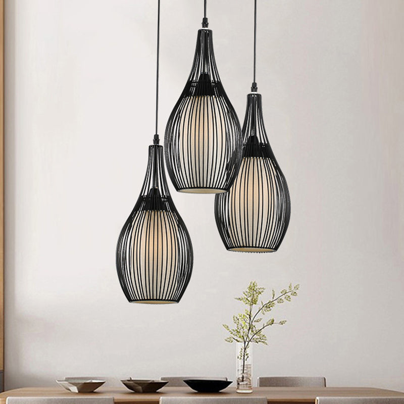 Lampe suspendue en forme noir