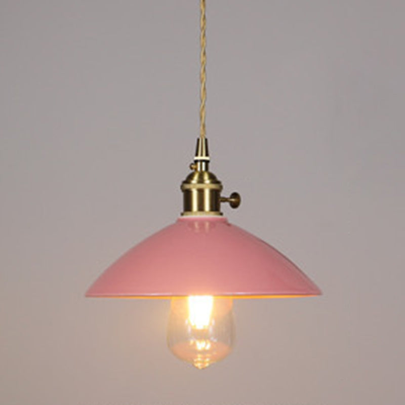 1-licht taps toelopende hanger armatuur vintage keramische suspensieverlichting voor eetkamer