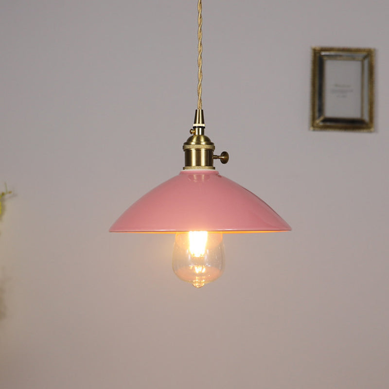 1-licht taps toelopende hanger armatuur vintage keramische suspensieverlichting voor eetkamer