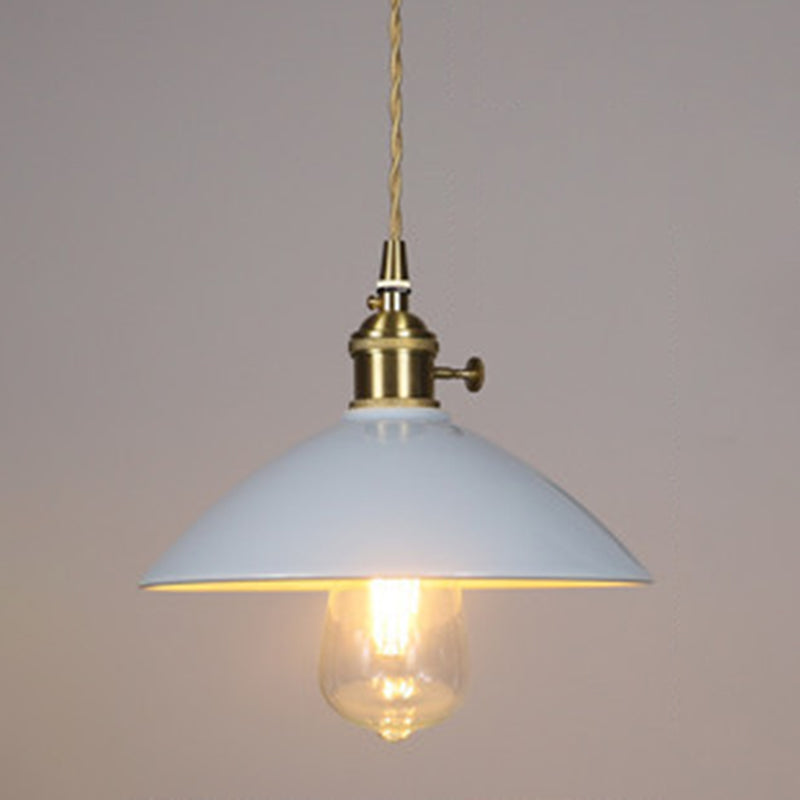 1-licht taps toelopende hanger armatuur vintage keramische suspensieverlichting voor eetkamer