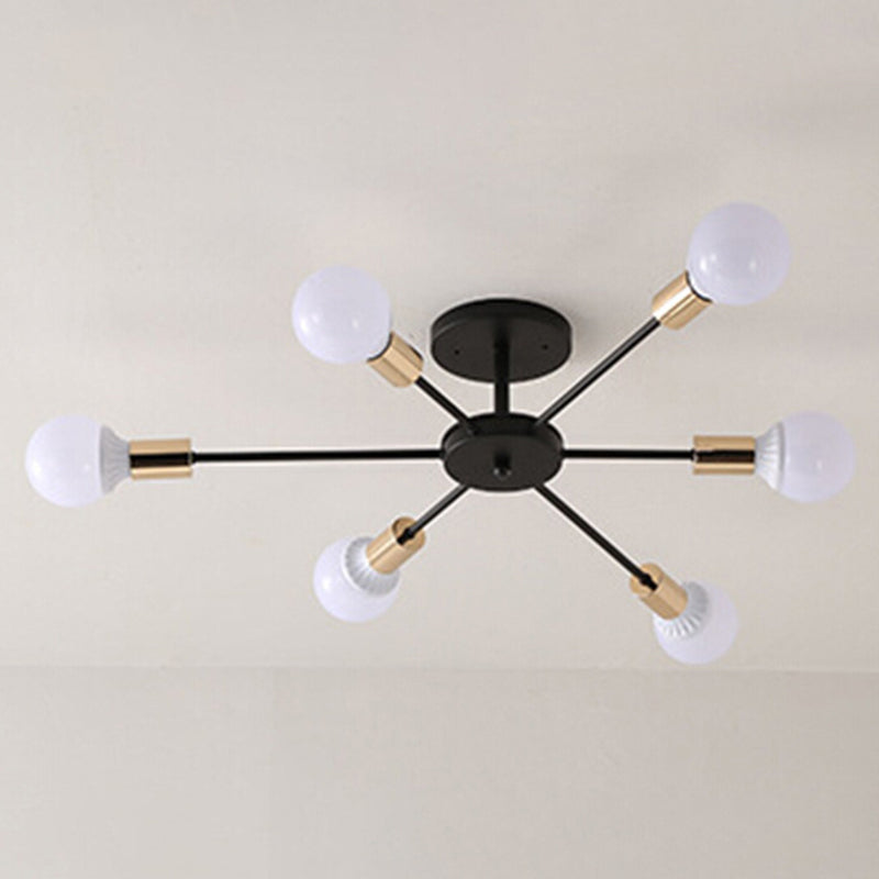 Radial Semi Flush Mount Plafond FixTUret Modern Multi-Head Living Room Bedroom Semi Flush Plafond Lighttures