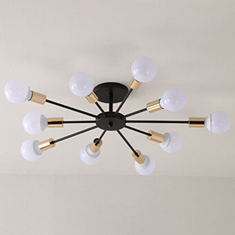 Radial Semi Flush Mount Plafond FixTUret Modern Multi-Head Living Room Bedroom Semi Flush Plafond Lighttures