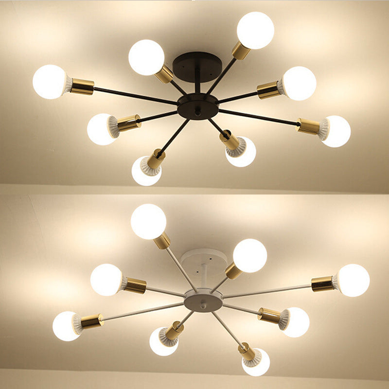 Radial Semi Flush Mount Plafond FixTUret Modern Multi-Head Living Room Bedroom Semi Flush Plafond Lighttures