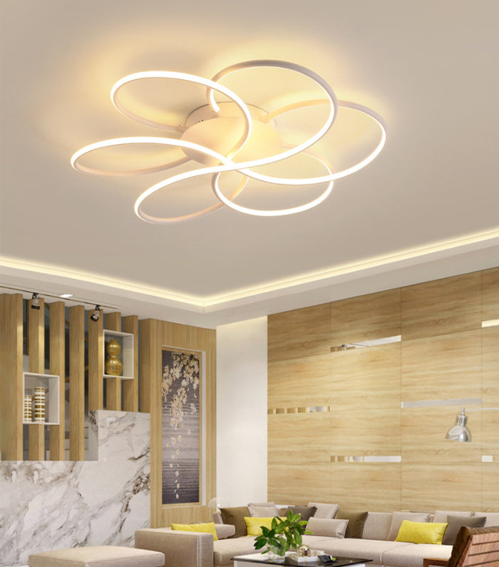 Twist Linear Semi Flush Mount Light Modern Minimalist Metal LED Ceiling Flush Mount for Hallway