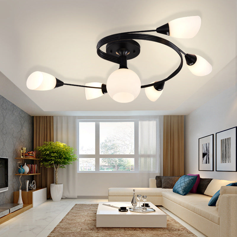 Modern Ceiling Mount Light Fixture Glass Ceiling Light