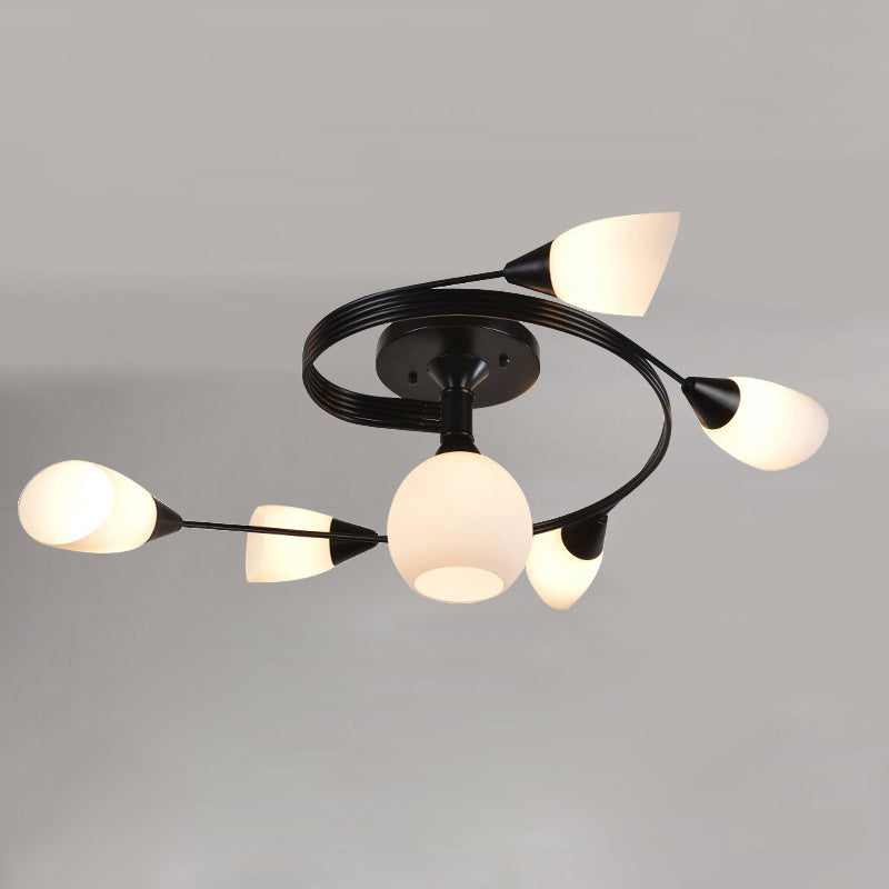 Modern Ceiling Mount Light Fixture Glass Ceiling Light