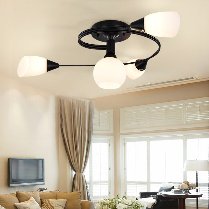 Modern Ceiling Mount Light Fixture Glass Ceiling Light