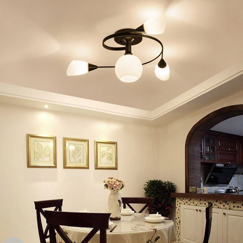 Modern Ceiling Mount Light Fixture Glass Ceiling Light