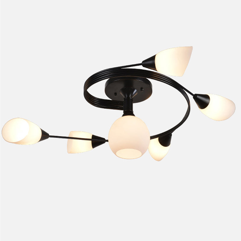 Modern Ceiling Mount Light Fixture Glass Ceiling Light