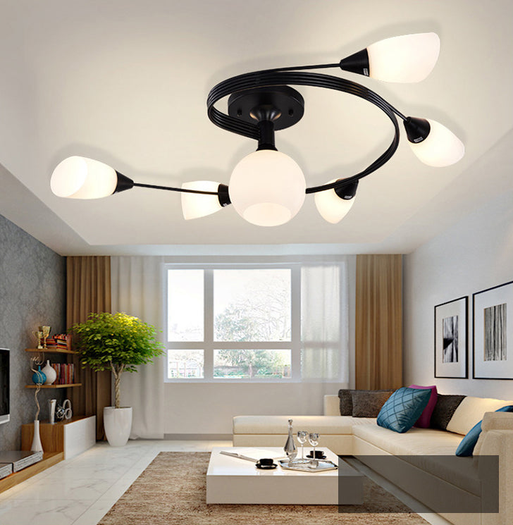 Modern Ceiling Mount Light Fixture Glass Ceiling Light