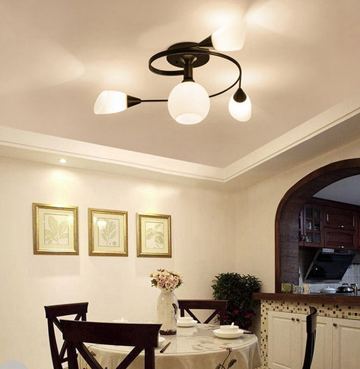 Modern Ceiling Mount Light Fixture Glass Ceiling Light