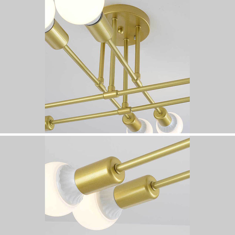 Industrial Retro Semi Flush Lighting Sputnik Metall Semi Flush Deckenleuchte für Esszimmer