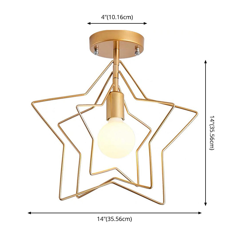 Simplicidad de marco de metal rotativo Luz de techo de una sola bombilla de estilo moderno Aisillo de iluminación