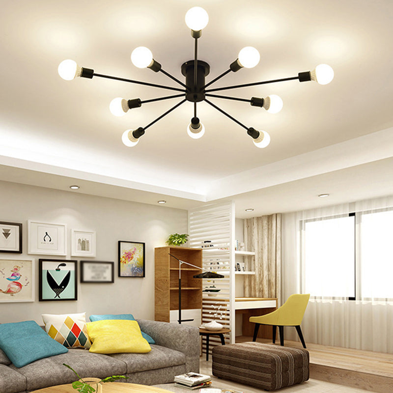 Molecular Styling Minimalism Flush-mount Light Open Bulb Design Living Room Ceiling Lamp