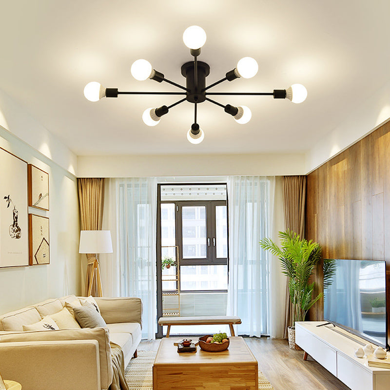 Molecular Styling Minimalism Flush-mount Light Open Bulb Design Living Room Ceiling Lamp