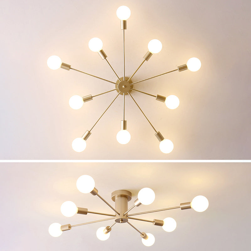 Molecular Styling Minimalism Flush-mount Light Open Bulb Design Living Room Ceiling Lamp