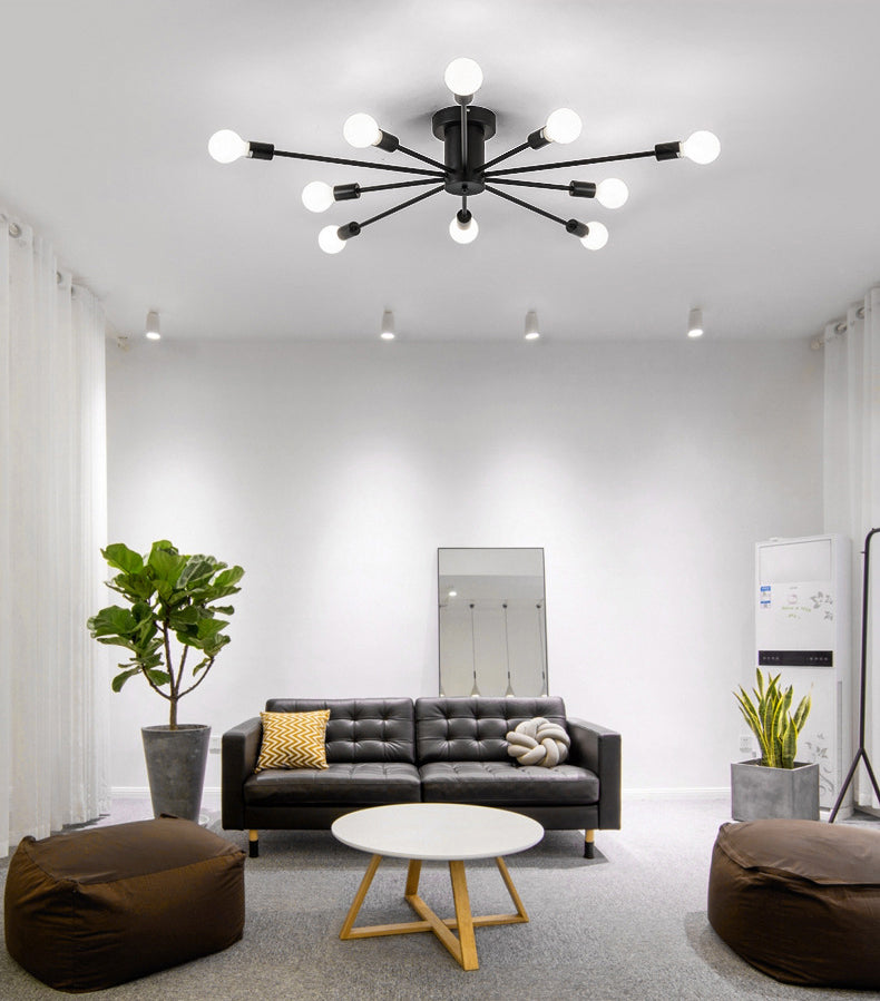 Molecular Styling Minimalism Flush-mount Light Open Bulb Design Living Room Ceiling Lamp