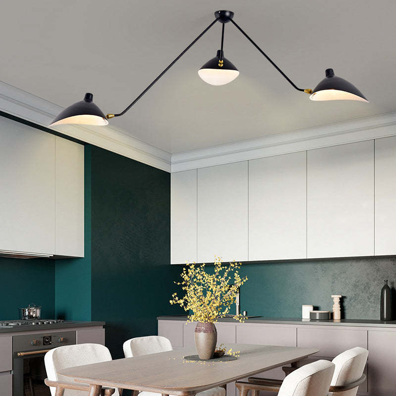 Platypus Ceiling Fixture Postmodern Metal 3-Light Black Pendant Light for Dining Room