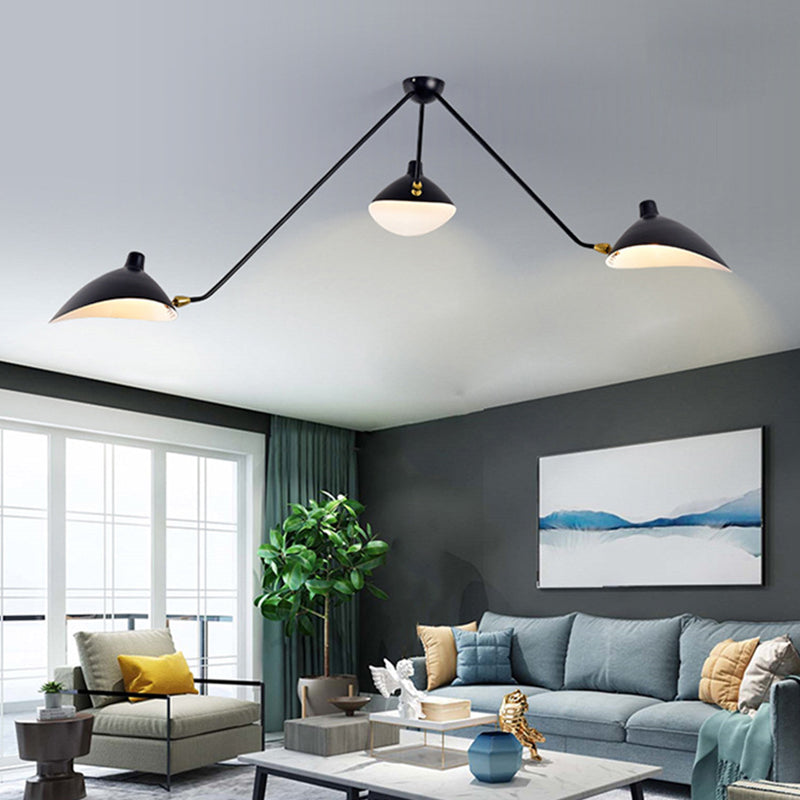 Platypus Ceiling Fixture Postmodern Metal 3-Light Black Pendant Light for Dining Room