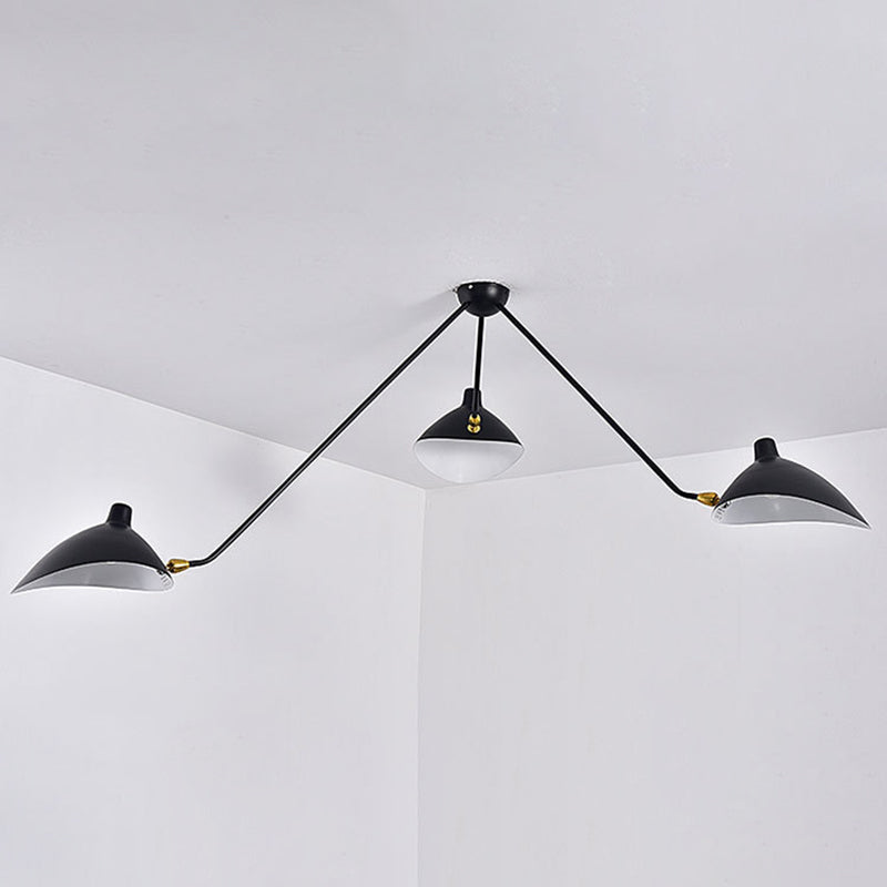 Platypus Ceiling Fixture Postmodern Metal 3-Light Black Pendant Light for Dining Room