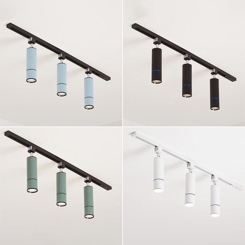 Nordic 3 Lights Metal Track Spotlights Flush Mount Ceiling Light Fixture for Foyer and Bedroom