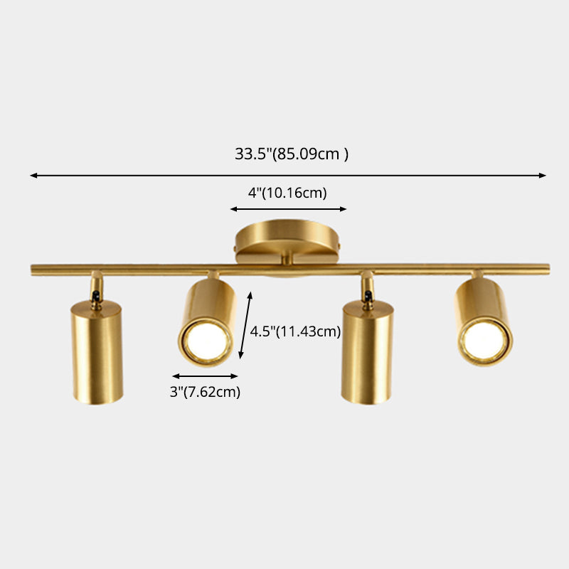 All-copper Track Lighting Fixtures Modern Surface Mounted Home Living Room Light Luxury Background Wall Entrance Cloakroom Spotlight