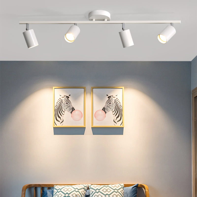 Nordische zylindrische Metallstrecke Scheinwerfer Flush Mount LED Light für Küche und Schlafzimmer