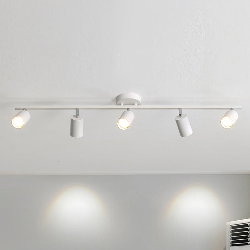 Noordse cilindrische metalen spoor Spoplights Spoel Mount LED -licht voor keuken en slaapkamer