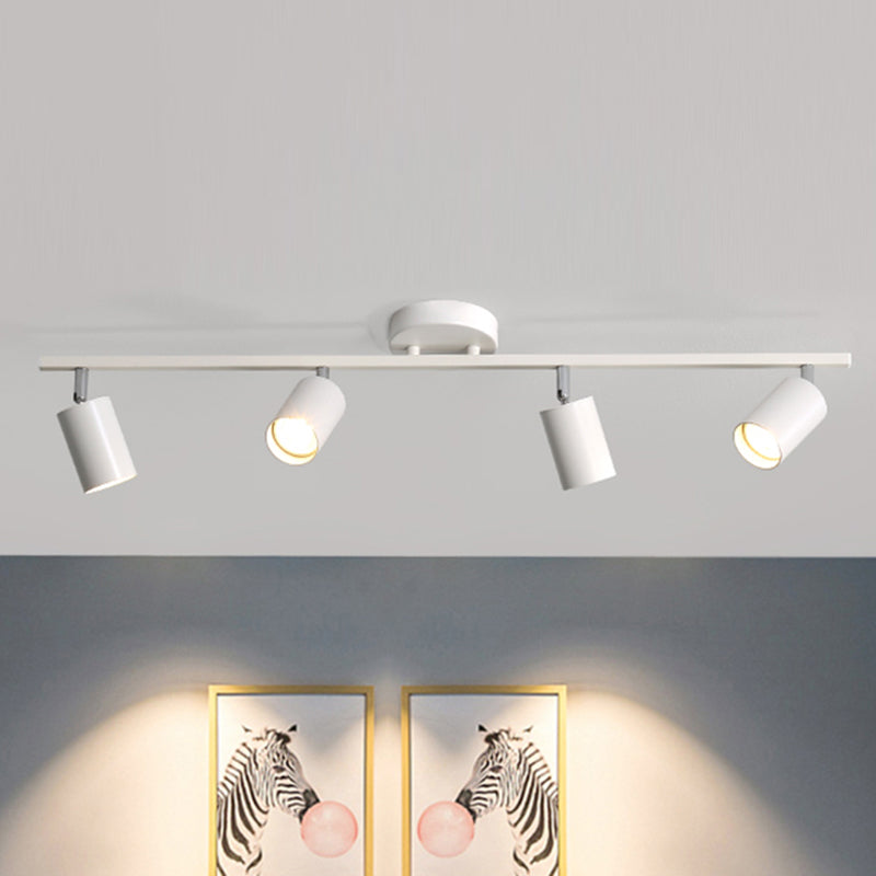 Noordse cilindrische metalen spoor Spoplights Spoel Mount LED -licht voor keuken en slaapkamer