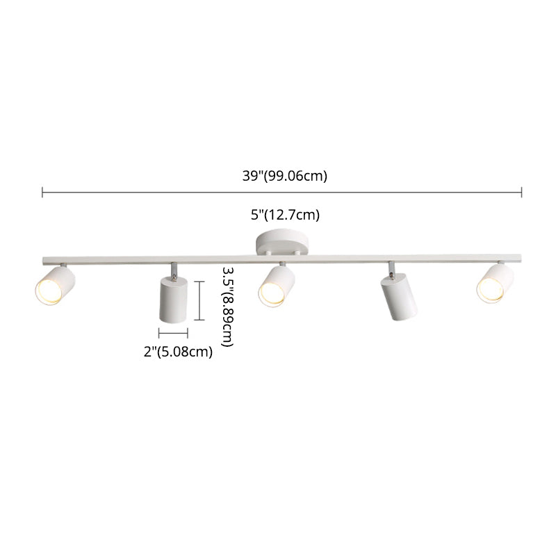 Nordische zylindrische Metallstrecke Scheinwerfer Flush Mount LED Light für Küche und Schlafzimmer