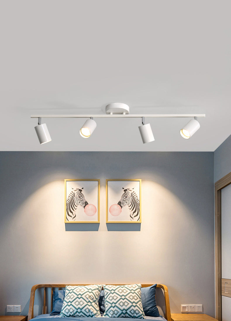 Noordse cilindrische metalen spoor Spoplights Spoel Mount LED -licht voor keuken en slaapkamer