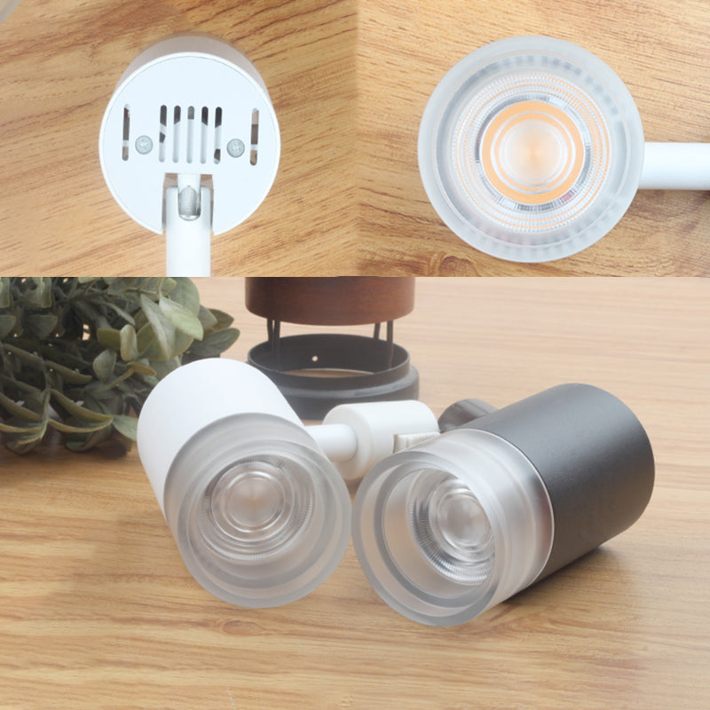 Nordic Metal and Acrylic Track Spotlighting Fixtures Cylindrical Flush Mount Ceiling Light for Foyer and Bedroom