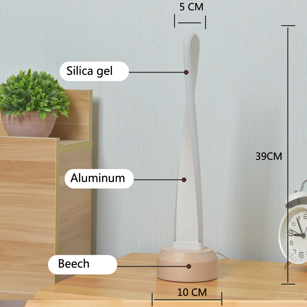 Iluminación de stand de noche de giro blanco Luz de mesa LED de aluminio de 1 luces para dormitorio para dormitorio