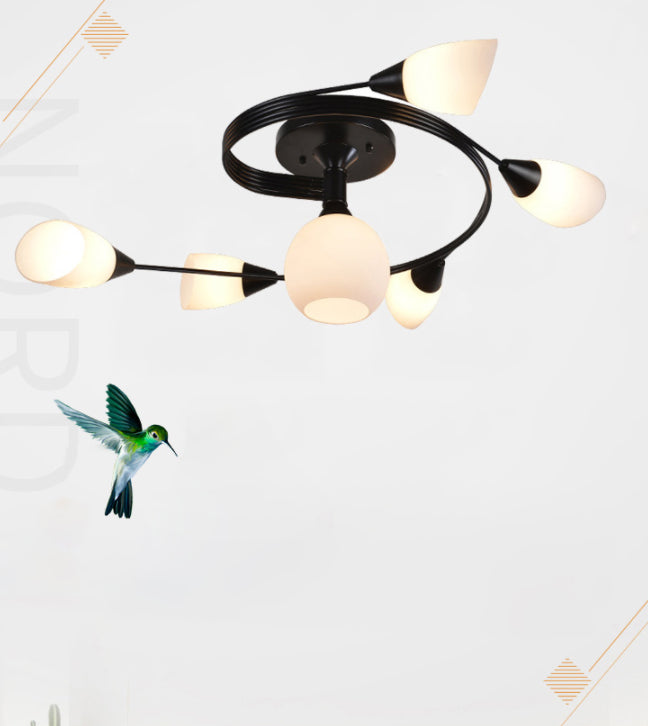 Modern Ceiling Mount Light Fixture Glass Ceiling Light