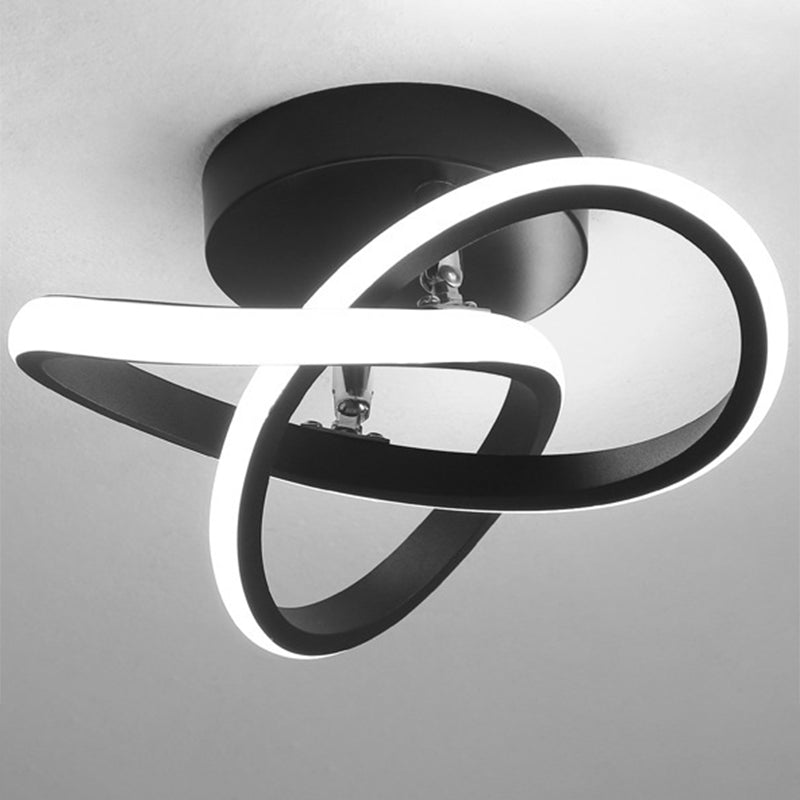 Minimalismo moderno illuminazione a soffitto a LED Metal geometrica semi di montaggio semifulto per corridoio