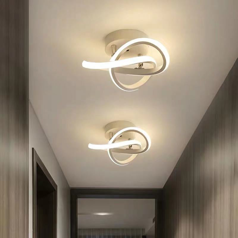 Minimalismo moderno illuminazione a soffitto a LED Metal geometrica semi di montaggio semifulto per corridoio